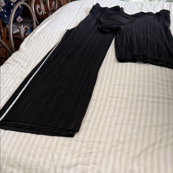 Serra Pants - Serra Black Wide-Leg Jumpsuit